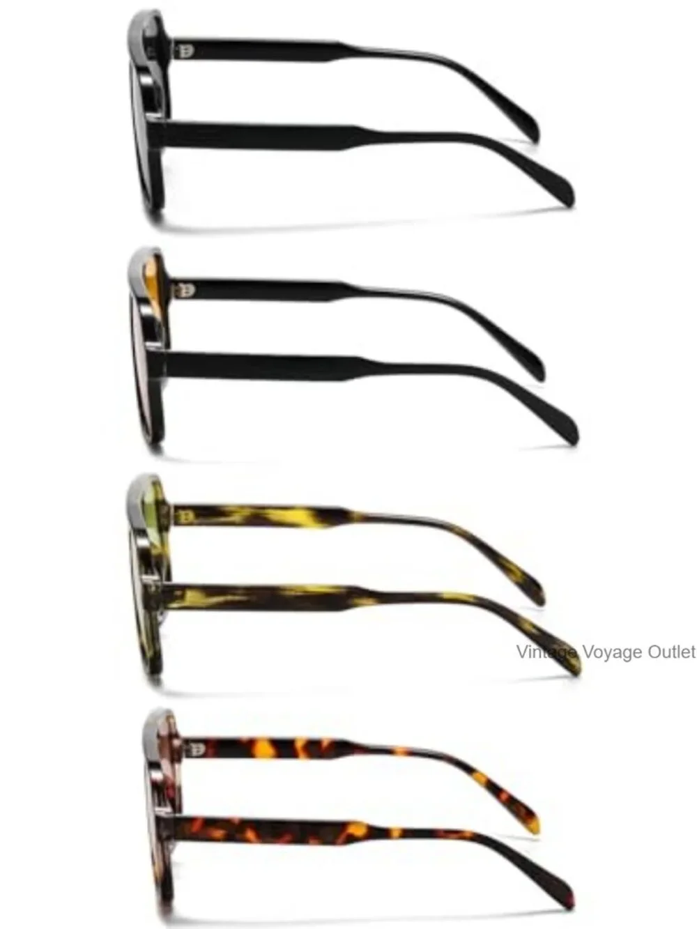 Retro 70s Square Aviator Sunglasses for Women Men Oversized Vintage Shades 4